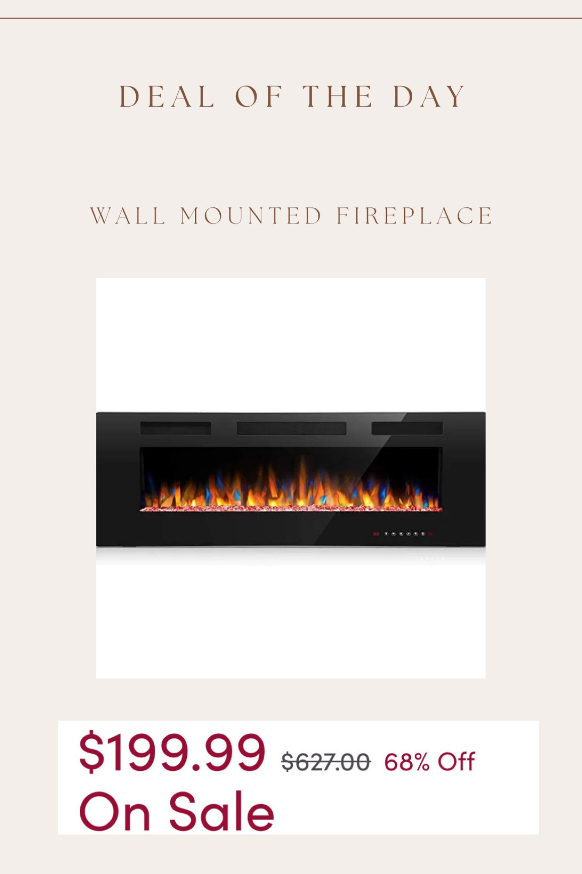Way Day deal - wall mounted / recessed electric fireplace! 