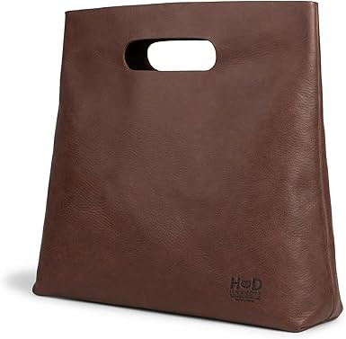 Hide & Drink, Minimalist Handbag for Women, Tote Bag, Rustic Purse, Full Grain Leather and Sheeps... | Amazon (US)