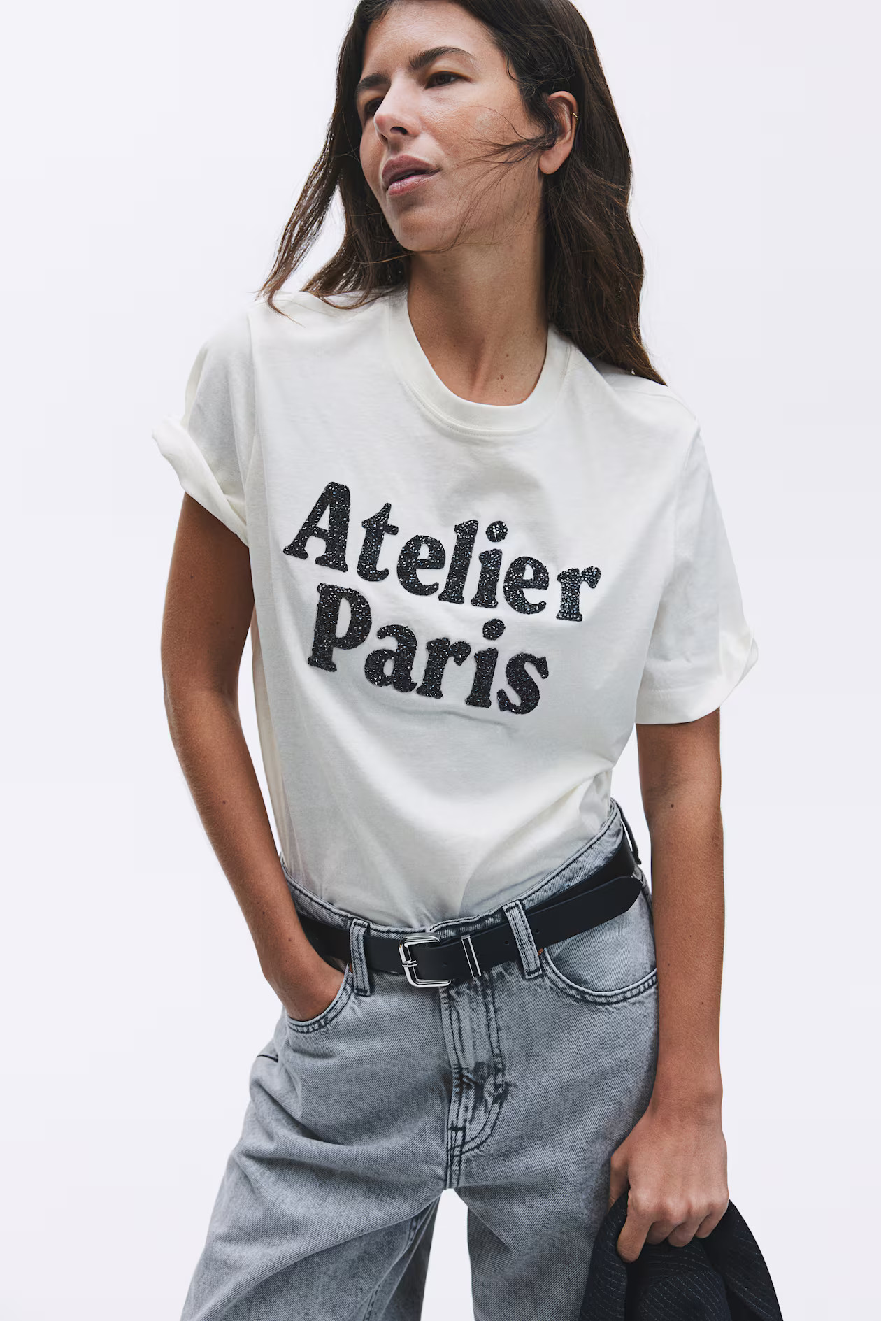T-Shirt mit Print - Weiß/Atelier Paris - Ladies | H&M AT | H&M (DE, AT, CH, NL, FI)