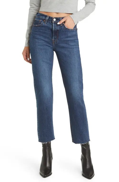 levi's Women's Wedgie Raw Hem Straight Leg Jeans in Salsa Roll at Nordstrom, Size 32 28 | Nordstrom