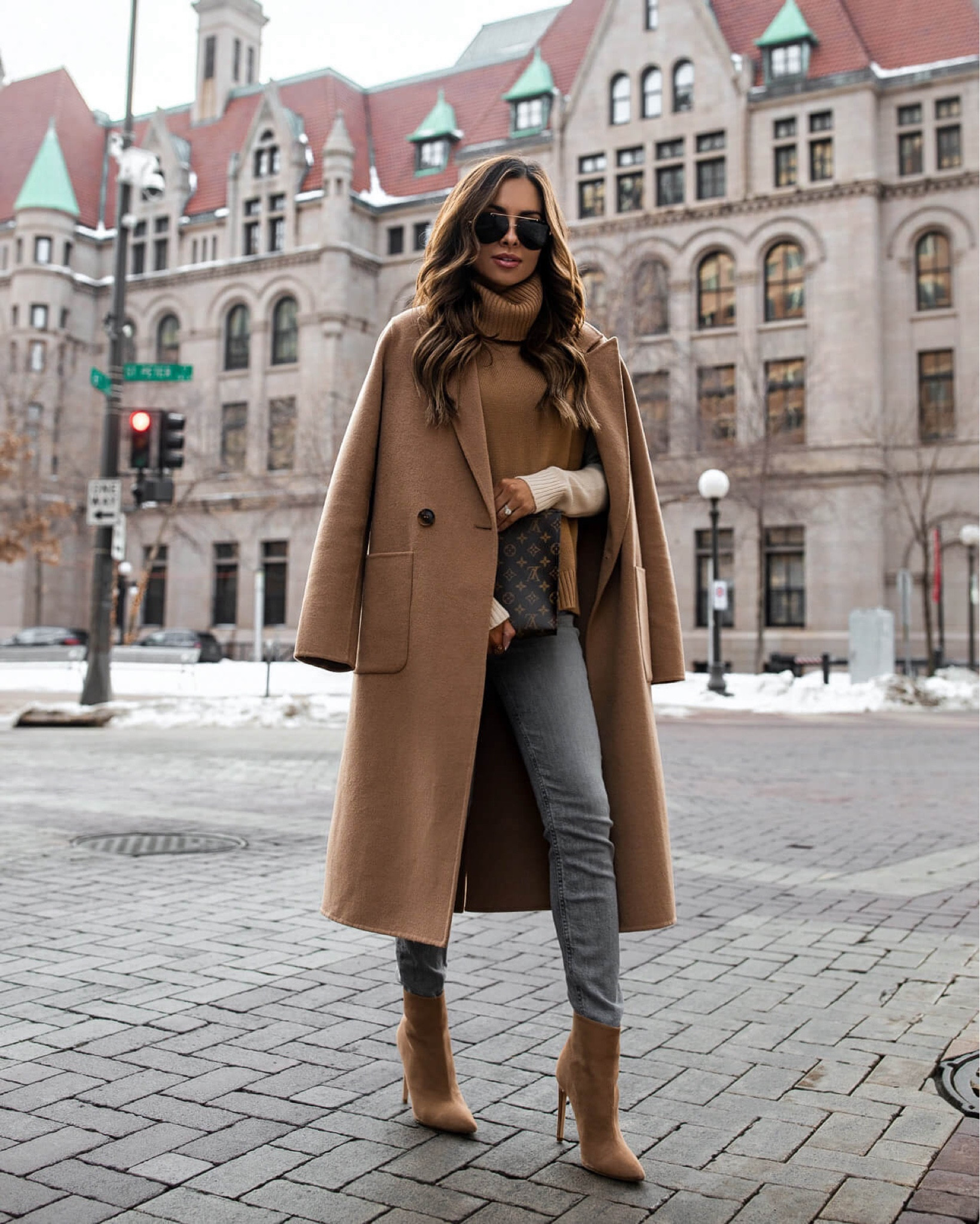 Fall outfit ideas / thanksgiving outfit 
Similar camel coat 
Revolve color block sweater 
Revolve gray denim
Tan suede booties 

#LTKStyleTip #LTKShoeCrush #LTKSeasonal