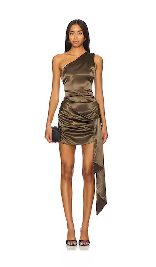 Dannika Mini Dress in Dark Green | Revolve Clothing (Global)