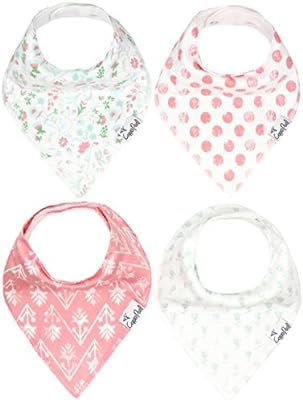 Baby Bandana Drool Bibs for Drooling and Teething 4 Pack Gift Set for Girls “Claire Set” by C... | Amazon (US)