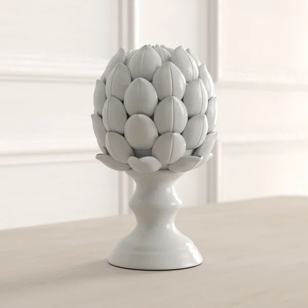 Arnold White Ceramic Artichoke Statuette | Wayfair North America