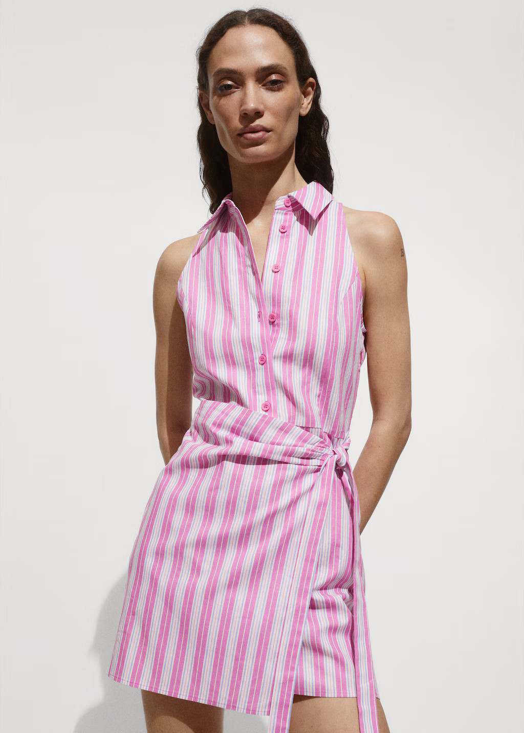 Wrap shirt dress | MANGO (US)