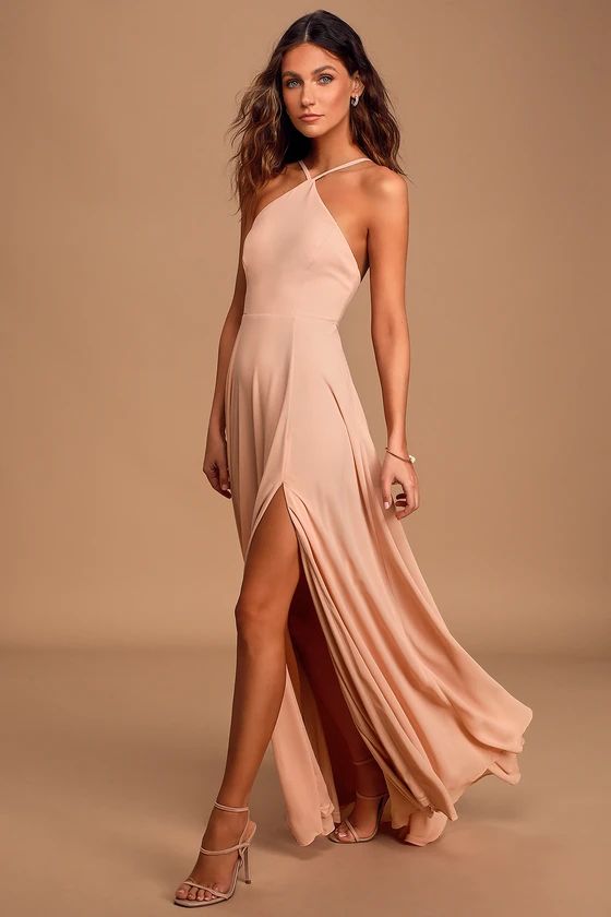 Absolutely Breathtaking Blush Pink Maxi Dress | Lulus (US)