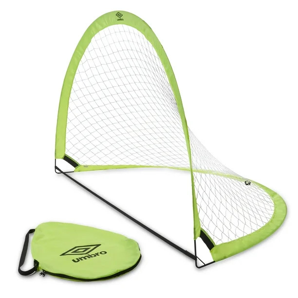 Umbro Soccer Goal Nets, Portable Pop-up Set with Lime Green Zipper Storage Bag - Walmart.com | Walmart (US)