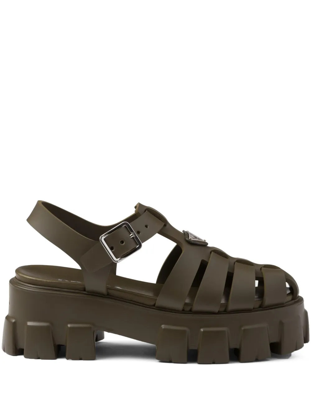 triangle-logo platform sandals | Farfetch Global