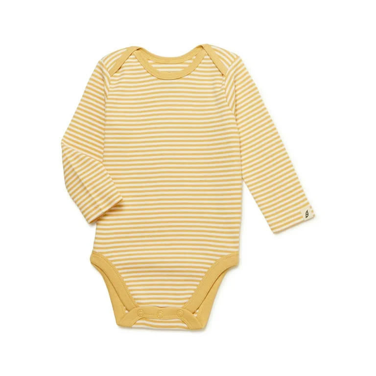 Easy Peasy Baby Stripe Bodysuit with Long Sleeves, Sizes 0/3M-24M | Walmart (US)