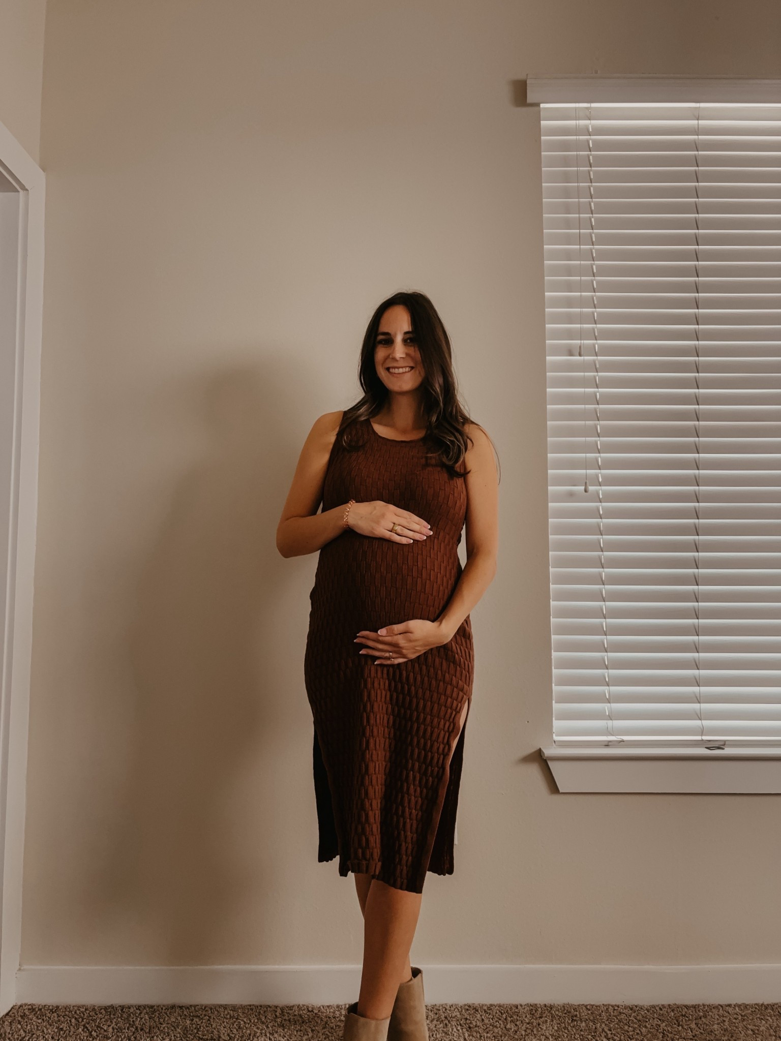 Beautiful dress that is #bumpfriendly and great for Thanksgiving dinner! Definitely size up if you have a bump! 

Wearing a small, would size up to a medium! 

#thanksgivingoutfit #thanksgiving #familyphotos #amazonfashion #bumpfriendlydress 

#LTKBump #LTKFindsUnder50 #LTKStyleTip