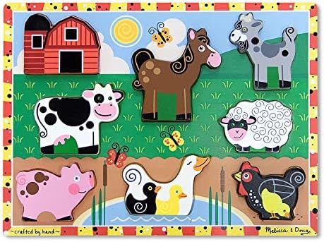 Melissa & Doug Farm Wooden Chunky Puzzle (8 pcs) | Amazon (US)