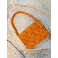 Orange Bag/ Hand-Knitted Bag/Handmade/Gift For Her/Glowbysely | Etsy (US)