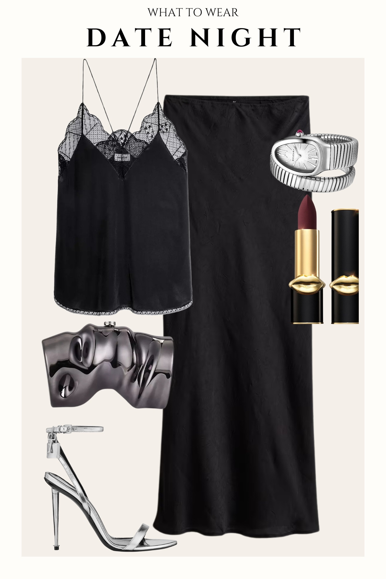 Date night in slip skirt and lace cami - great for holiday partyies

#LTKItBag #LTKSeasonal #LTKParties