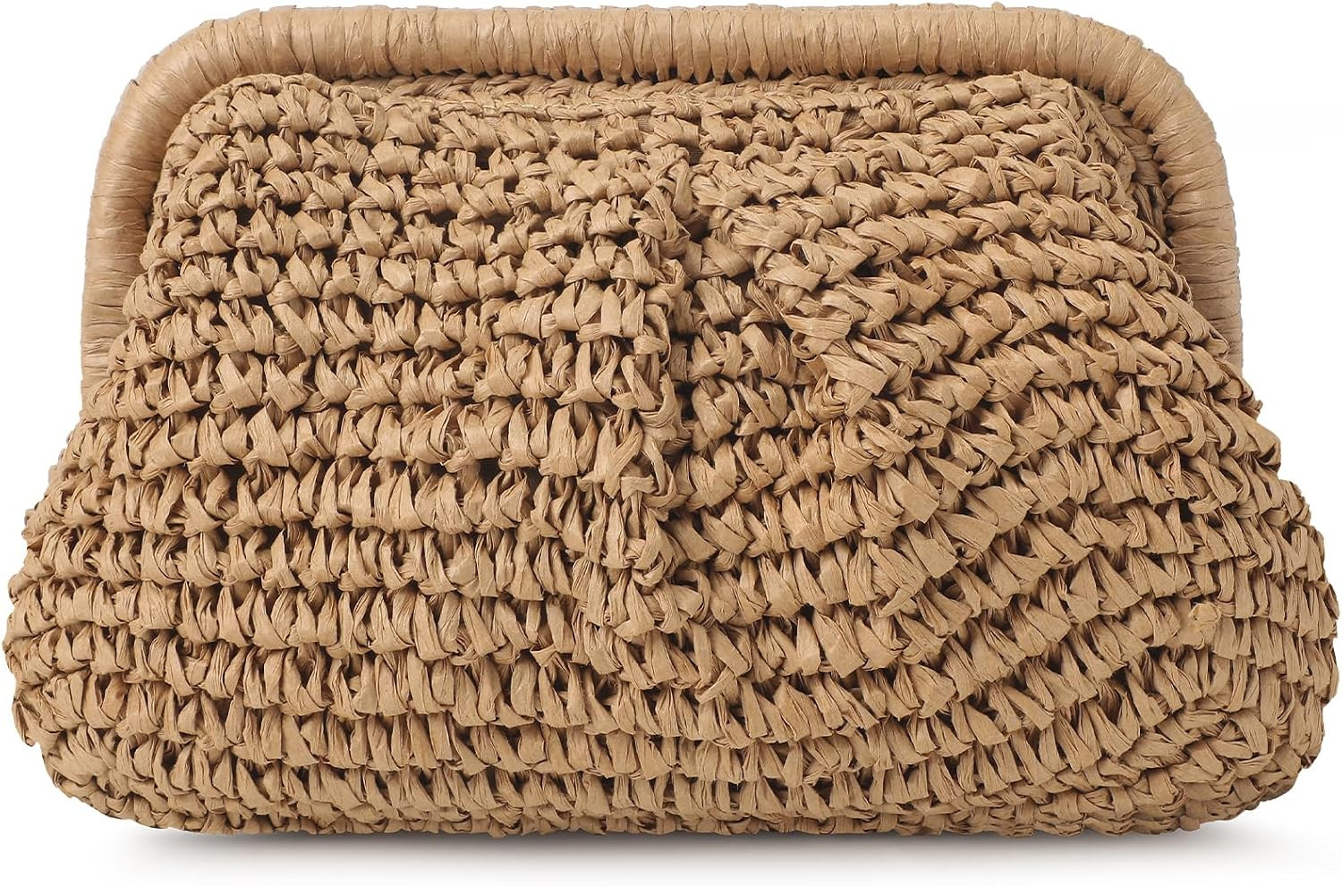 Clothirily Straw Clutch Purses for Women, Woven Bag with Detachable Chain | Amazon (US)