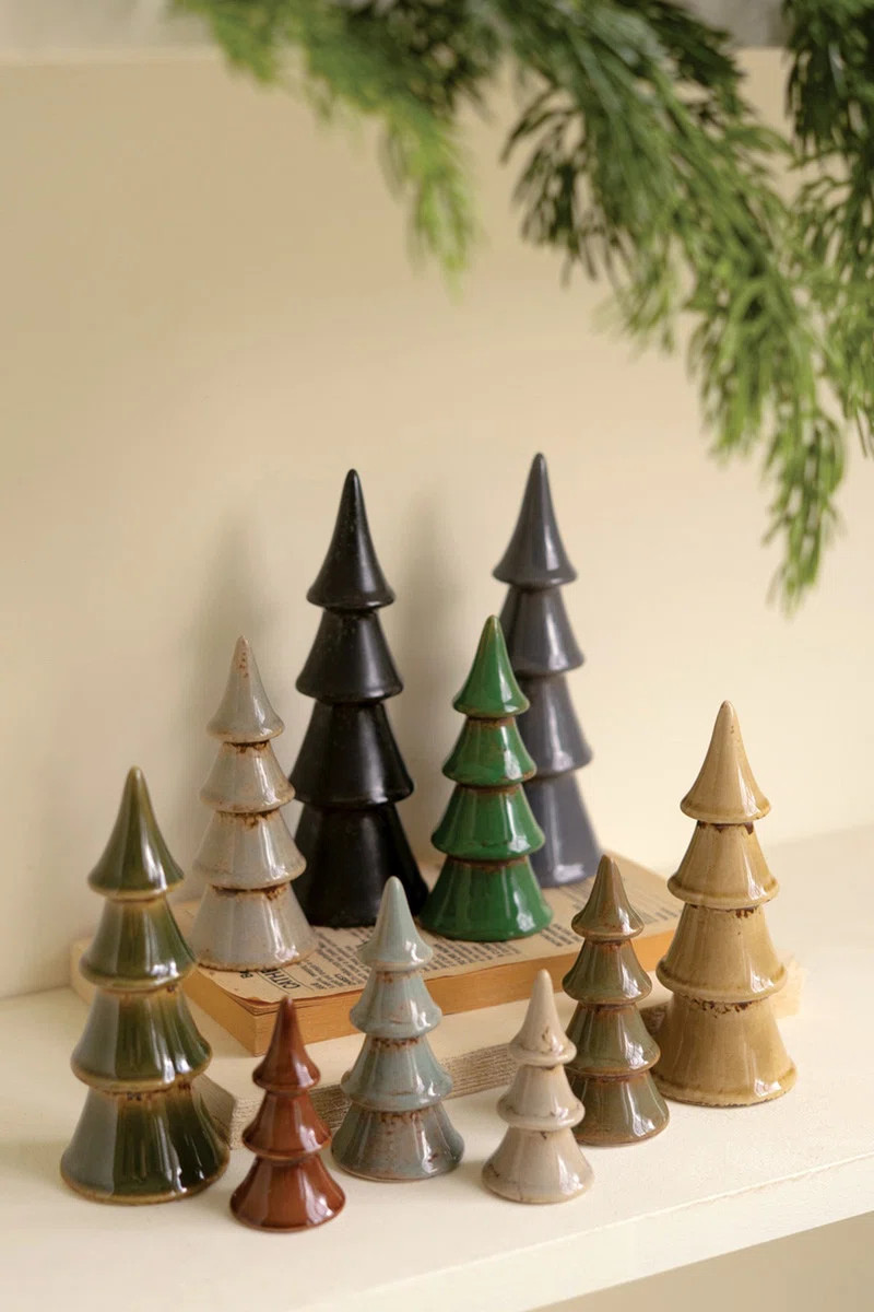 Set of Ten Ceramic Christmas Trees | Wayfair North America