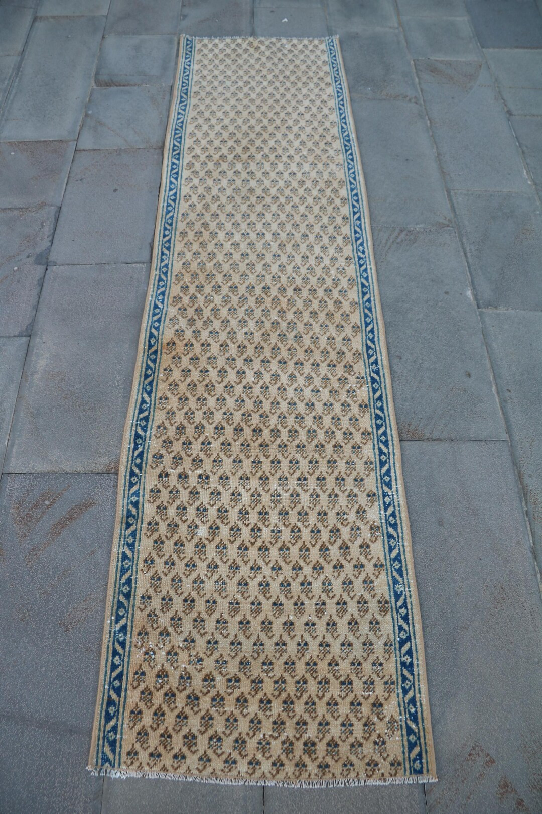 2x8 Runner Rug, Turkish Rug, Vintage Rug, Oushak Rug, Rugs for Kitchen, 2.1x8.1 Ft Brown Rug, Mod... | Etsy (US)