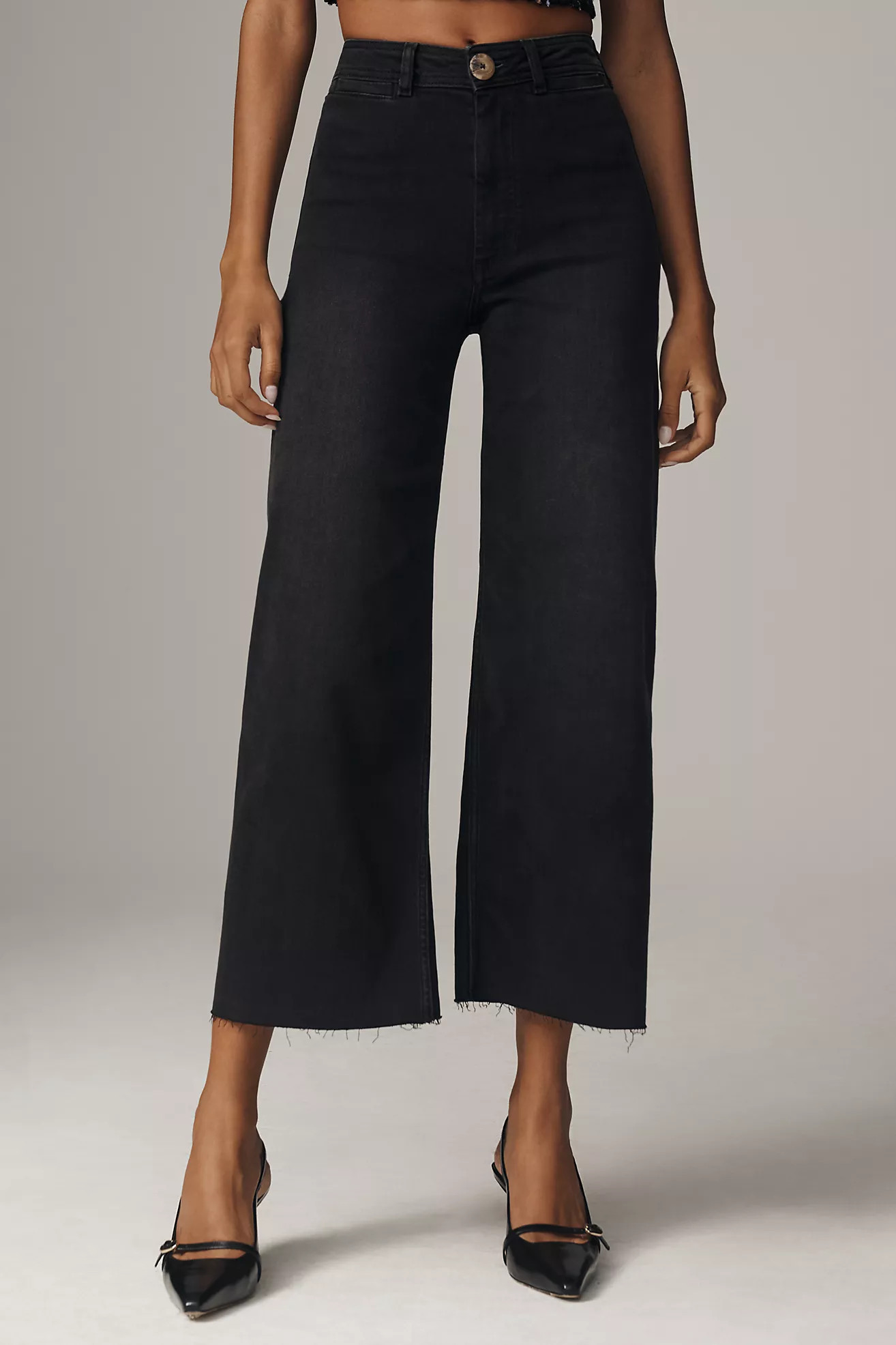 The Ettie High-Rise Crop Wide-Leg Jeans by Maeve | Anthropologie (US)