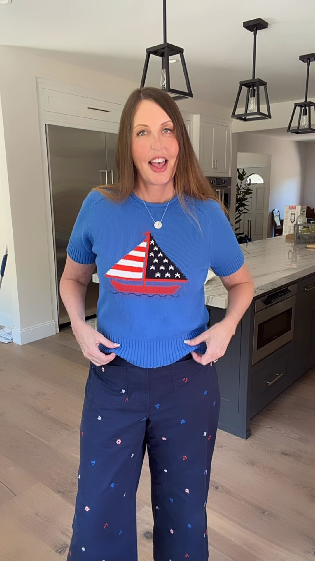 This look is giving “hot summer in the the Hamptons preppy patriotic vibes” !☀️🇺🇸Pass the champagne 🥂🍾and lobster rolls 🦞we’re setting sail at sunset to watch fireworks when the stars✨⭐️ appear. Let’s celebrate America’s 250th birthday! ❤️🤍💙🎉🎂🎊🥳 #america250 #redwhiteandcute❤️🇺🇸💙 #preppy #patriotic #independenceday

#LTKootd #LTKTall #LTKOver40