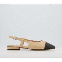 Office Francine Toe Cap Slingback Flats NUDE BLACK MIX | OFFICE London (UK)