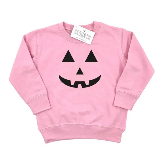 Girls Halloween Jackolantern Sweatshirt Toddler Girl Pumpkin - Etsy | Etsy (US)