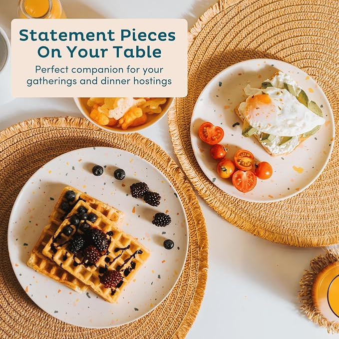 Nook Theory 4 Pack Reusable Bamboo Plates - Non-Toxic Toddler and Kids Plate, Dishwasher Safe, No... | Amazon (US)