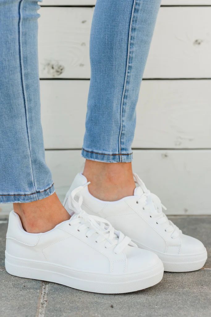 Moving Forward White Sneakers | The Mint Julep Boutique