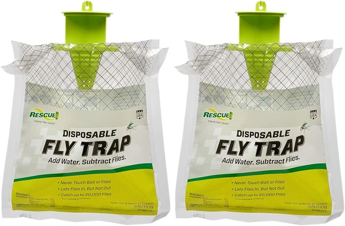 RESCUE! Outdoor Disposable Fly Trap – Hanging Fly Catcher with Attractant Bait, Fly Bag for Pat... | Amazon (US)