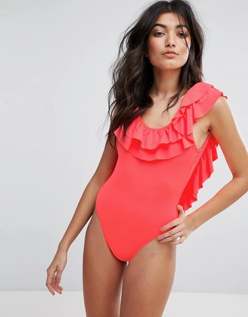 New Look Ruffle Swimsuit | ASOS US