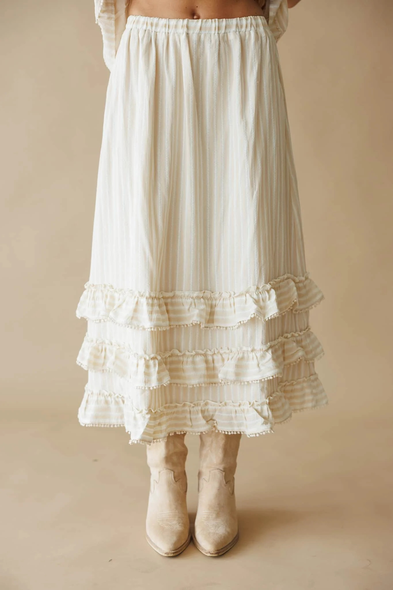 Lola Striped Tiered Skirt | Lane 201 Boutique
