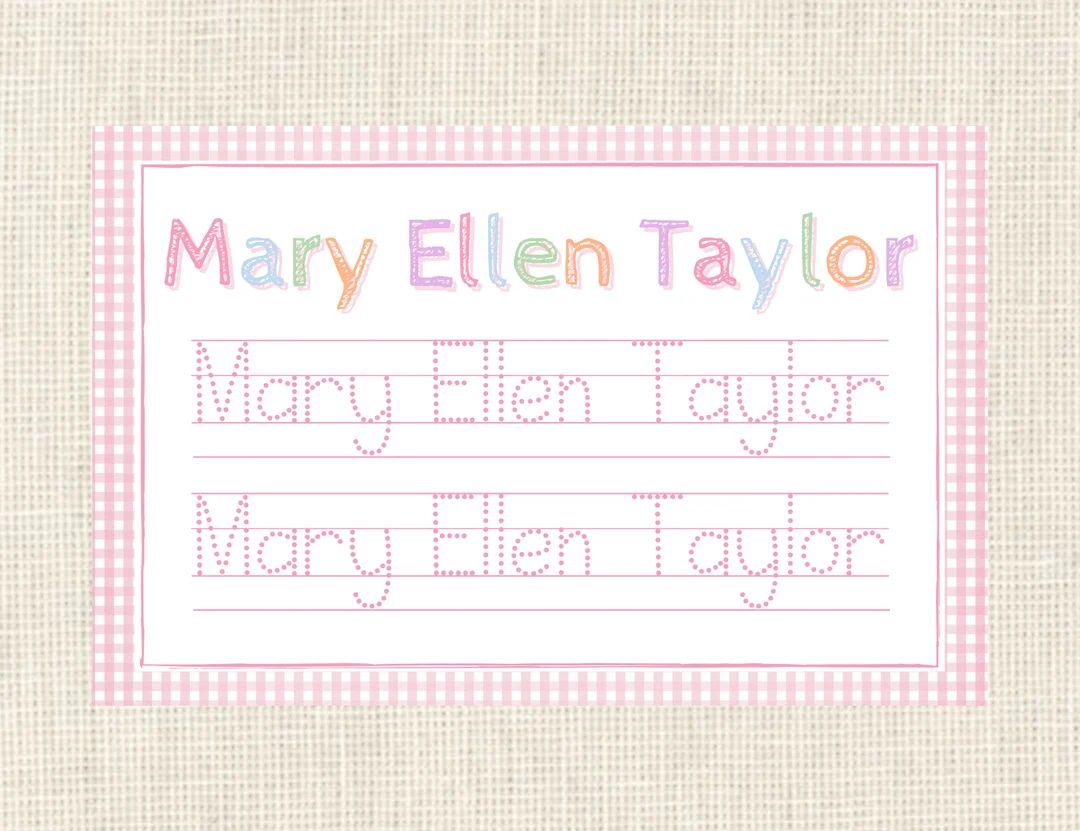 Personalized Tracing Placemat / Name / Custom | Etsy (US)