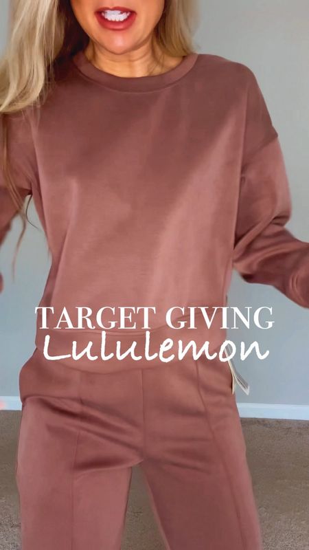 New target sweat sets feel like lululemon softstreme! So good

#LTKVideo #LTKfitness #LTKfindsunder50