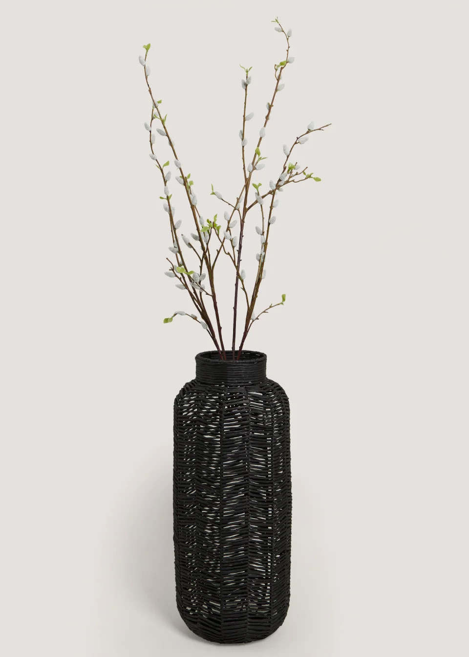 Black Paper Rope Vase (15cm x 62cm) | Matalan (UK)