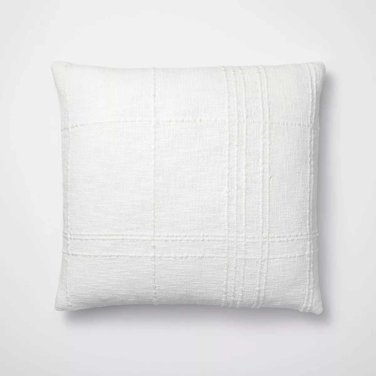 Euro Texture Tonal Plaid Decorative Throw Pillow Off White - Threshold™ designed with Studio Mc... | Target