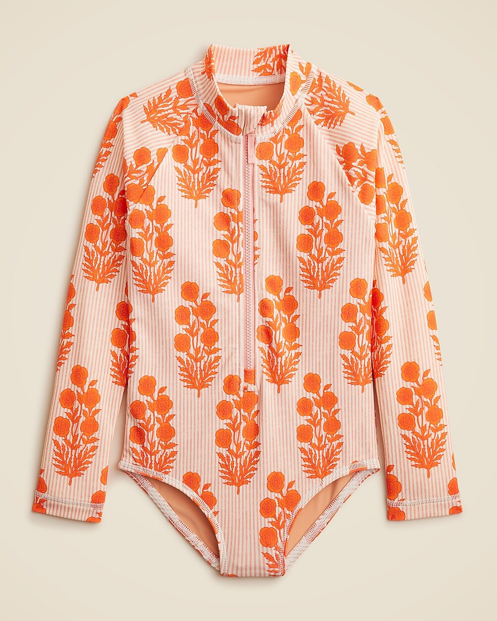 SZ Blockprints™ X Crewcuts zip-up rash guard one-piece swimsuit | J. Crew US