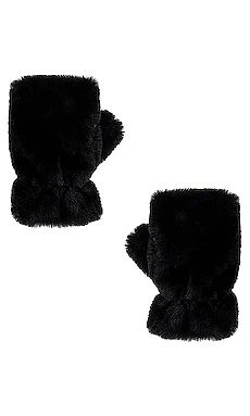 Apparis Ariel Faux Fur Mittens in Noir from Revolve.com | Revolve Clothing (Global)