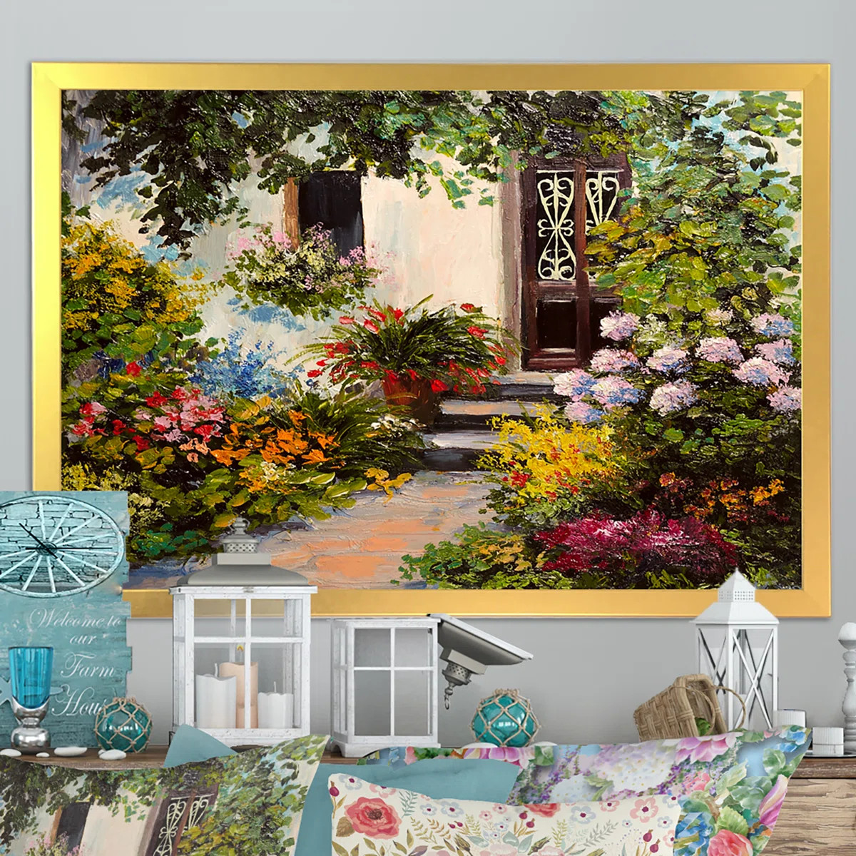 " Colorful Flowers In Mediterranean House II " | Wayfair North America