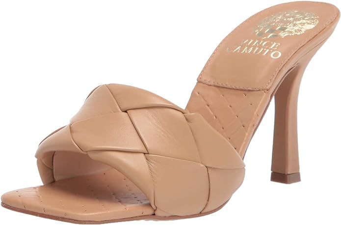 Vince Camuto Women's Footwear Brelanie Woven Strap Dress Mule Heeled Sandal | Amazon (US)