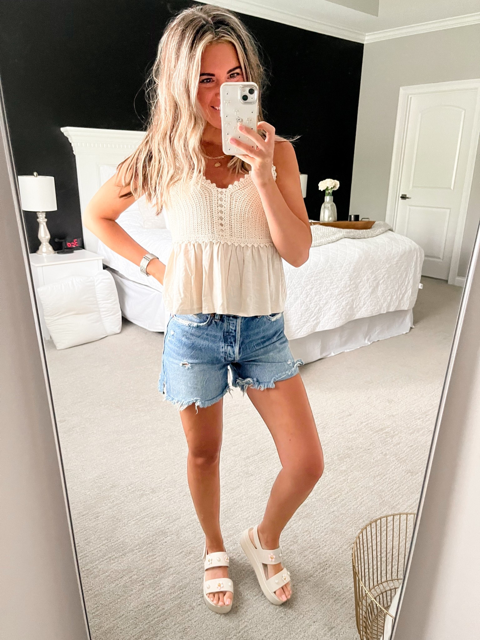 The perfect crochet top! It’s comfy and light weight, making it the perfect summer top. 

TTS - Small top

Crochet top, crochet outfit, summer outfit, crocs sandals, crocs, woman’s crocs, crocs charms, casual summer outfit, neutral outfit, vacation outfit, summer date night, sandals

#LTKFindsUnder50 #LTKShoeCrush