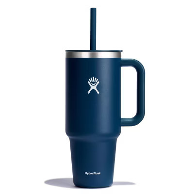 Hydro Flask 40oz All Around Travel Straw Tumbler - Indigo: Vacuum-Insulated, BPA-Free | Target