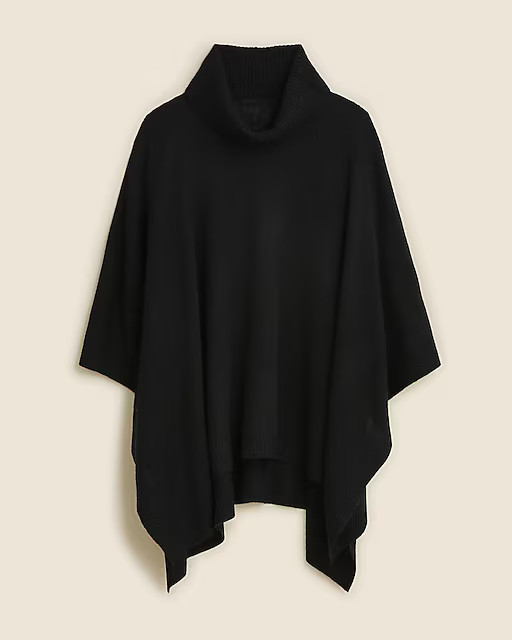 Wool-cashmere blend turtleneck poncho | J. Crew US