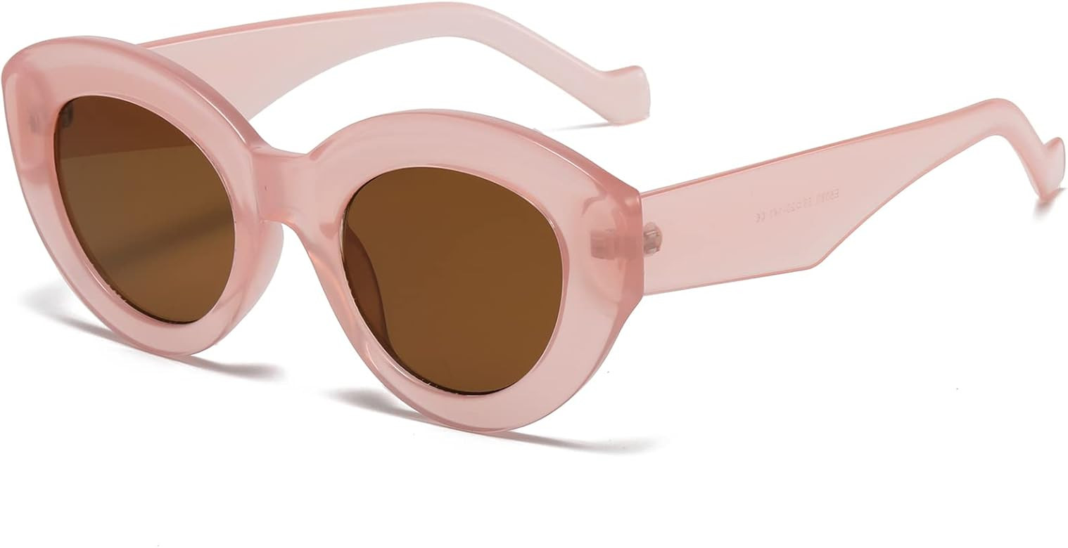 AIEYEZO Oversized Cat Eye Sunglasses for Women Cute Oval Thick Frame Cateye Sun Glasses Chic Retr... | Amazon (US)