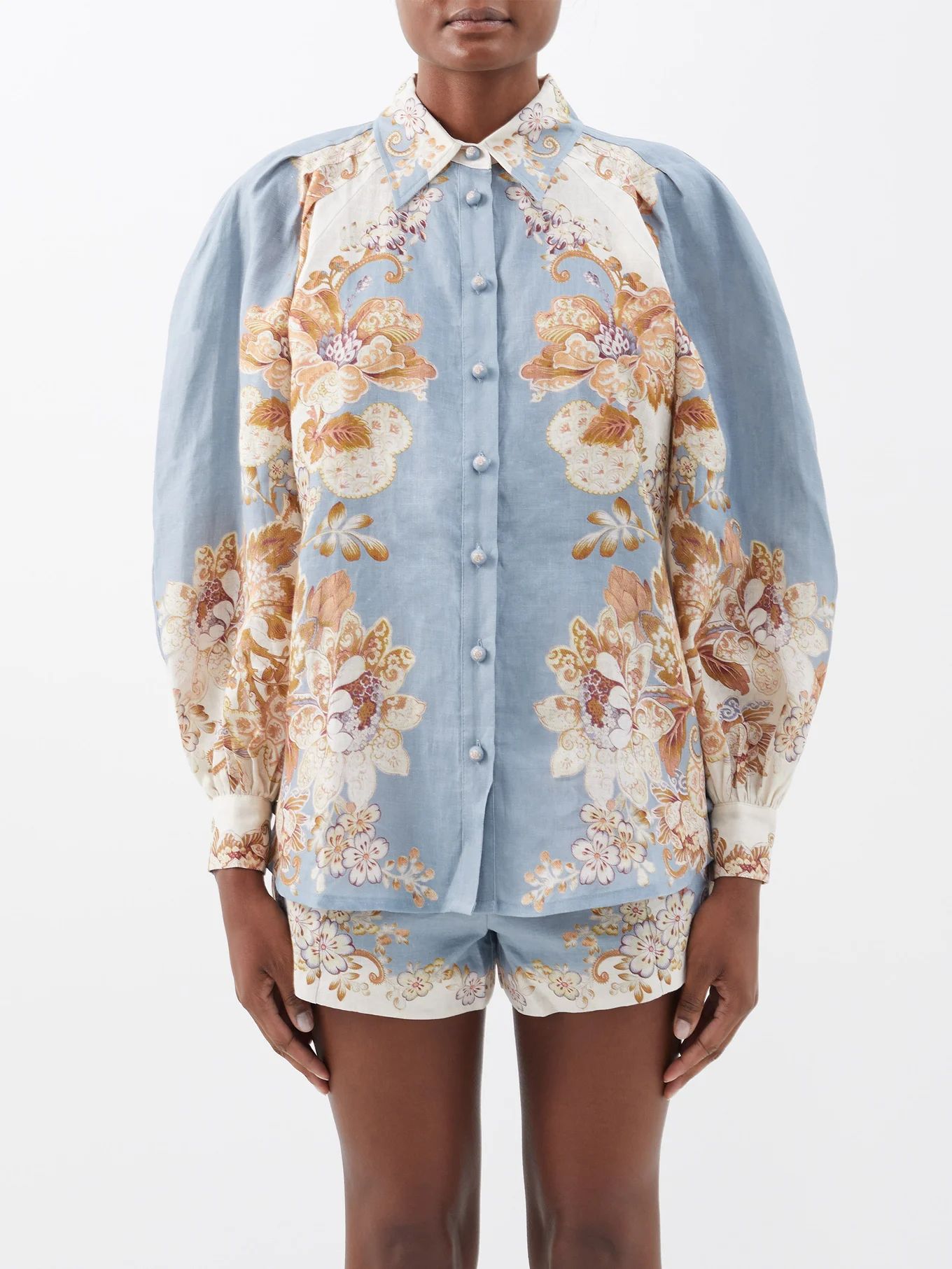 Blythe floral-print linen shirt | ALÉMAIS | Matches (US)