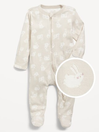 Unisex Sleep & Play 2-Way-Zip Footed One-Piece for Baby | Old Navy (CA)
