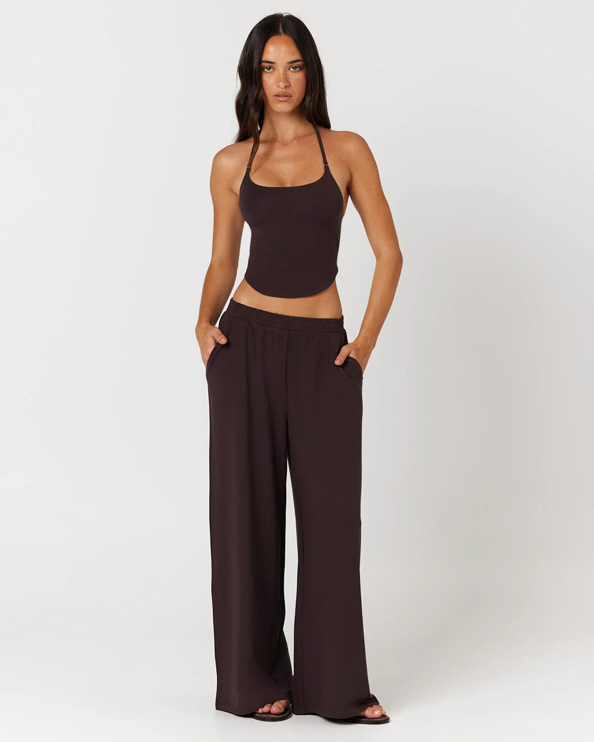 Everyday Wide Leg Pants | Espresso | Crop Shop Boutique US