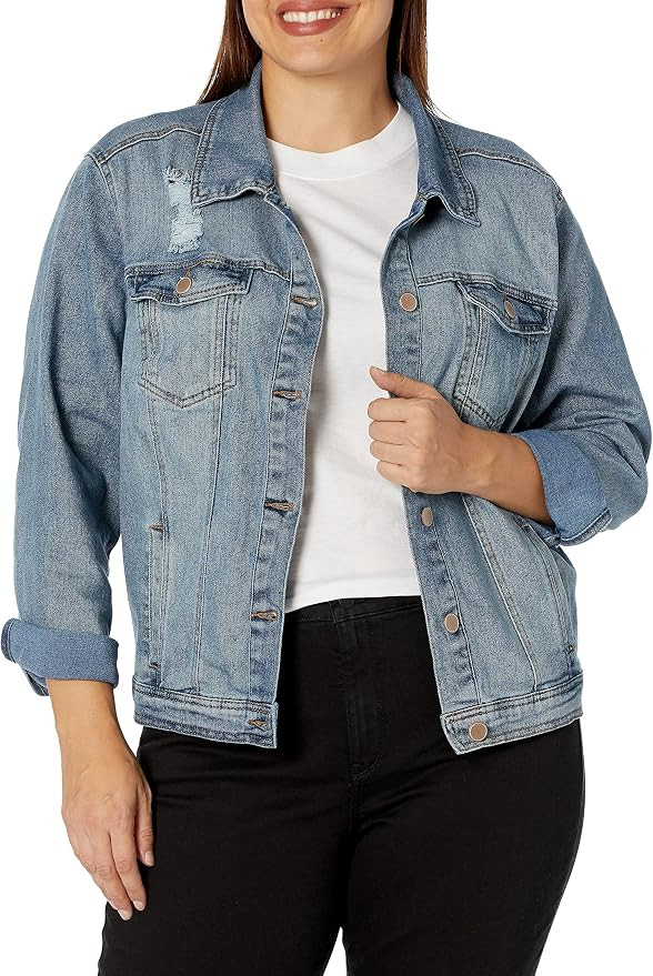 dollhouse womens Genesis Plus Denim Jacket | Amazon (US)