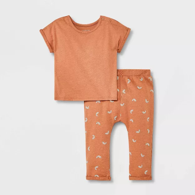 Grayson Mini Baby Boys' 2pc Top & Bottom Set - Tan | Target