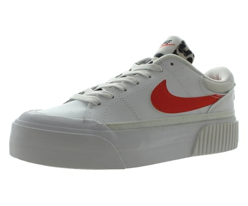 Nike Court Legacy Lift Leather Womens Shoes Size 9.5, Color: White/Team Orange/Rattan/Black-White | Amazon (US)