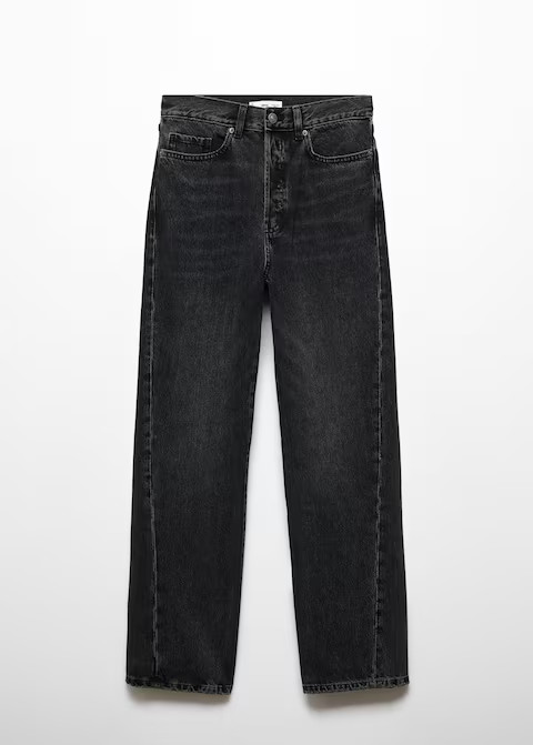 Straight jeans with forward seams | MANGO (UK)