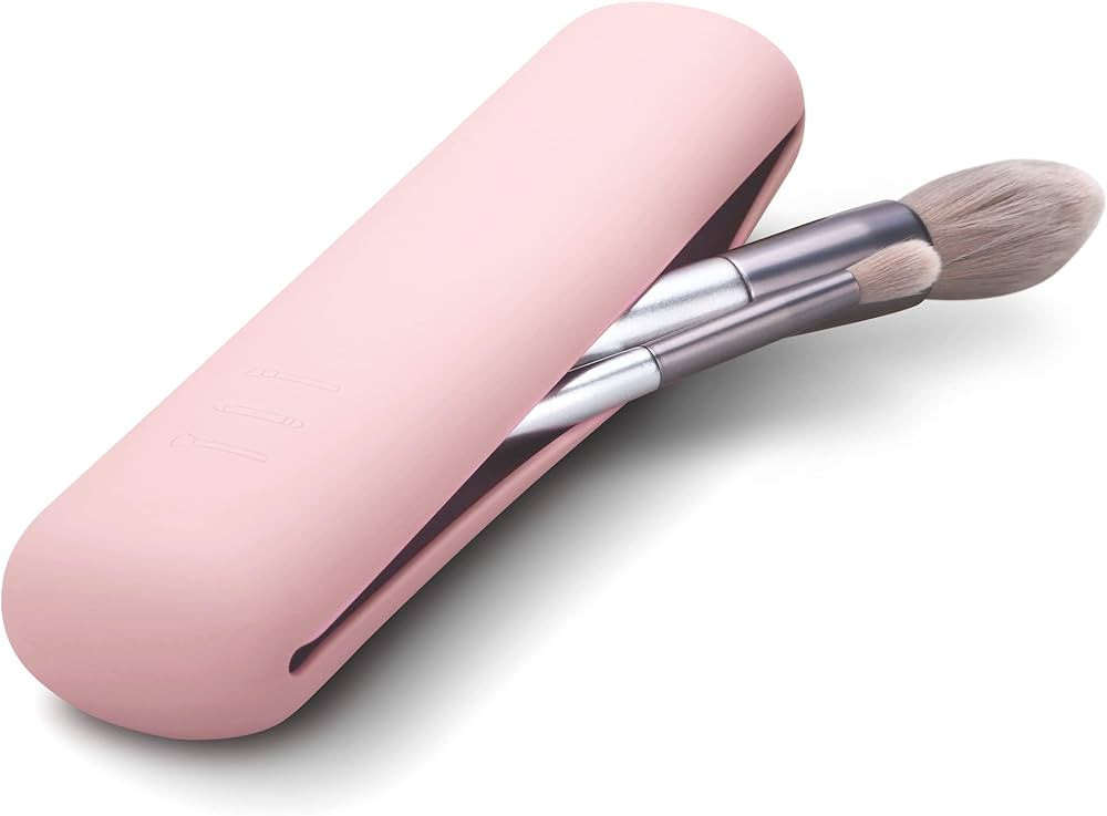 FERYES Travel Makeup Brush Holder, Magnetic Anti-fall Out Silicon Portable Cosmetic Face Brushes ... | Amazon (US)