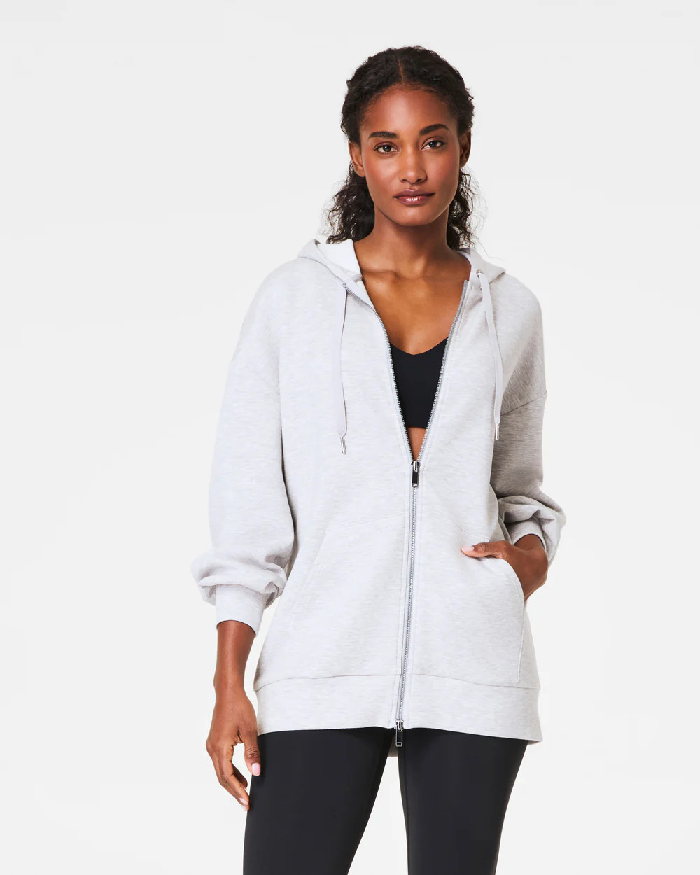 Brushed Full Zip Hoodie | Spanx